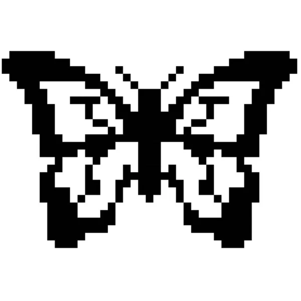 Pixel Diseño Arte Del Logotipo Mariposa — Vector de stock