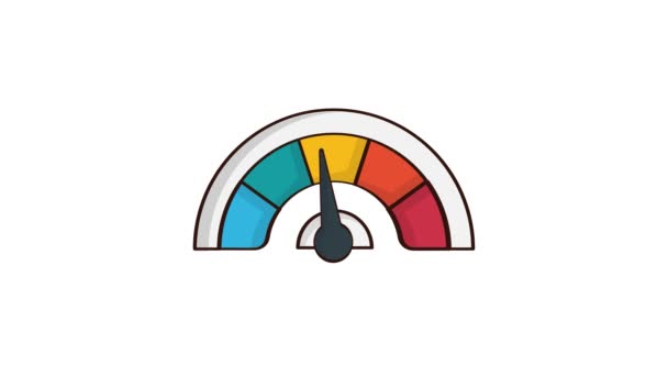 Cartoon Thermometer Animatie Cartoon Gauge Animatie Beweging Graphics Credit Score — Stockvideo