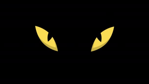 Katze Blinzelte Augen Animation Video — Stockvideo