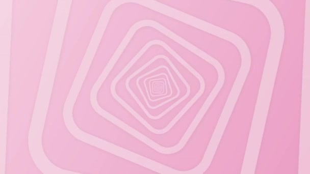 Pink Square Tunnel Background Animation Video Motion Graphic Animation Can — Stock Video