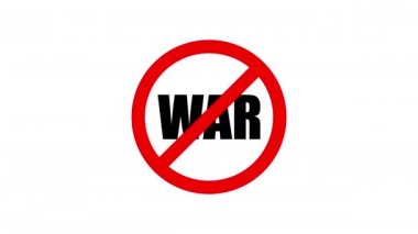 hiçbir savaş işareti animasyon 4K Video Hareketi Canlandırması.