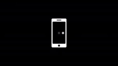 Telefon yükleme simgesi animasyonu. 4K Video Hareketi Canlandırması.