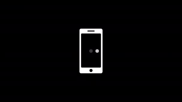 Phone Loading Icon Animation Video Motion Animation — Stock Video