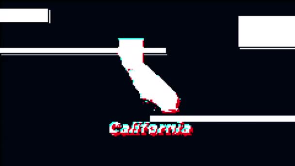 Glitch Letra Animada Aislado Sobre Fondo Negro Efecto Fallo Digital — Vídeo de stock
