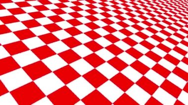 Kırmızı satranç tahtası arka plan animasyonunu döndür. örüntü arka planı. 4K Video Hareketi Canlandırması. Kusursuz döngü