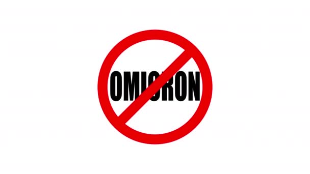 Omicron Sign Animation Vídeo Movimento Animação — Vídeo de Stock