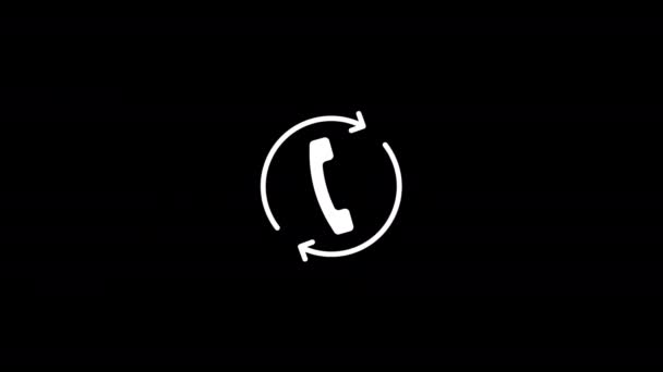 Анимация Иконок Телефонов Круглых Стрелок Анимация Видео — стоковое видео
