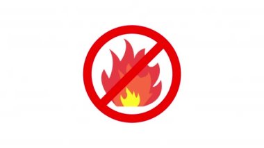 Ateş işareti yok. Canlandırma 4K Video Hareketi Canlandırması.