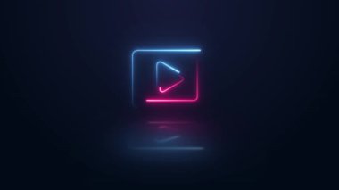 Canlandırılmış neon ışığı çal. neon etkisi 4K Video Hareketi CanlandırmasıName.