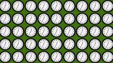 Saat arkaplan animasyonu 4K Video Hareketi Canlandırması. Kusursuz döngü