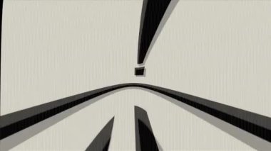 Tehlike Arıza animasyonu. Siyah arka planda izole edilmiş. Dijital arıza etkisi. 4K video. serin etkisi.