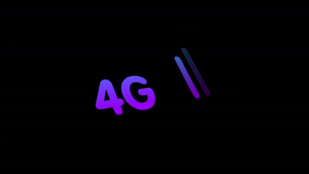 4Gアイコンアニメーション グラデーションカラー 4K動画動画動画アニメーション 紫と青 — ストック動画