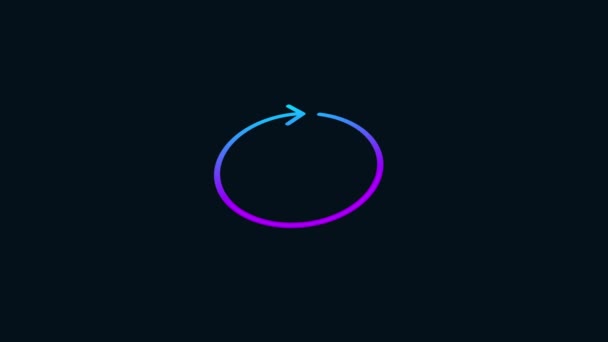 アイコンアニメーションの更新 グラデーションの色 4K動画動画動画アニメーション 紫と青 — ストック動画