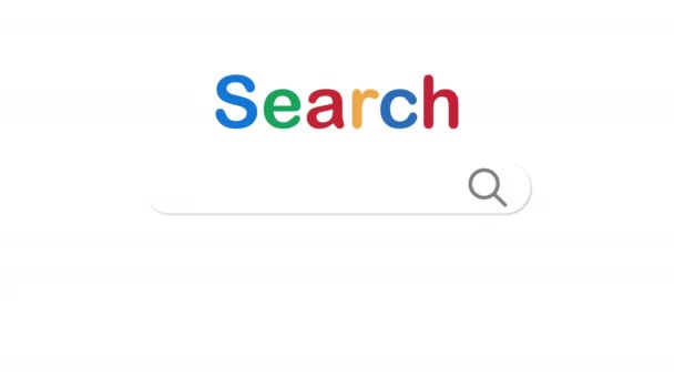 Typ Het Woord Gratis Levering Het Web Zoeken Typ Search — Stockvideo