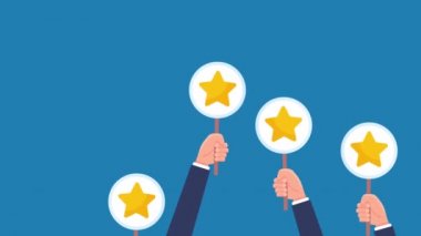 Yıldız imzalı iş adamının elleri animasyon 4K hareket animasyonu.