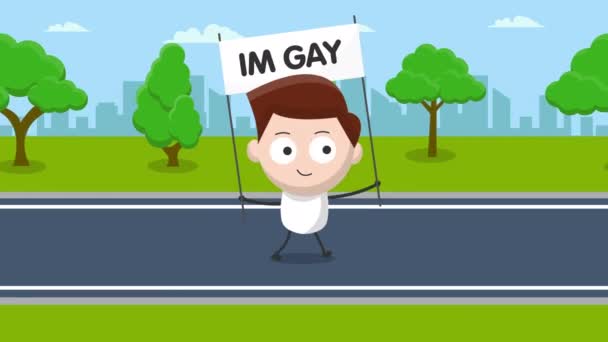 Gay Koncept Animation Video Rörelse Animation — Stockvideo