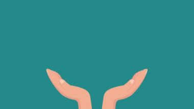 İş adamının eli hedefi tutar - animasyon konsepti 4K hareket animasyonu.