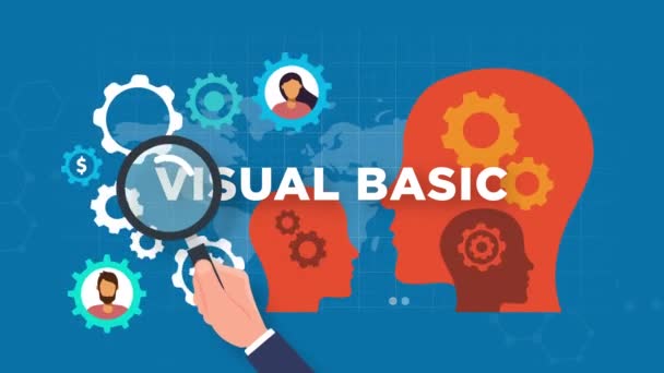 Visual Basic Programming Language Concept — стоковое видео