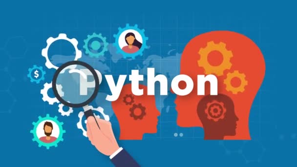 Python Programming Language Concept — ストック動画