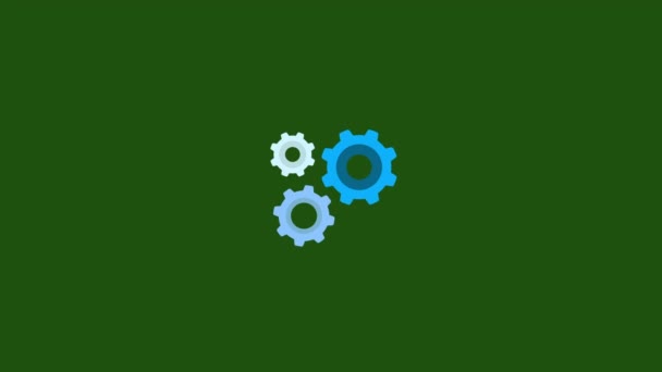 Gears Icon Animation Motion Animation — Stock Video