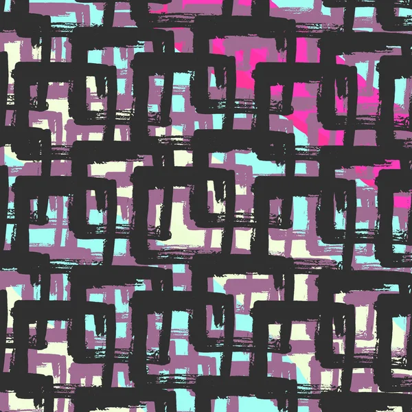 Eometrický Vzor Vzor Štětce Abstraktní Umělecké Pozadí Pestrobarevnými Pruhy Tealy — Stock fotografie
