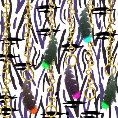 Hayvan baskısı, leopar dokusu arka plan, zincir desen