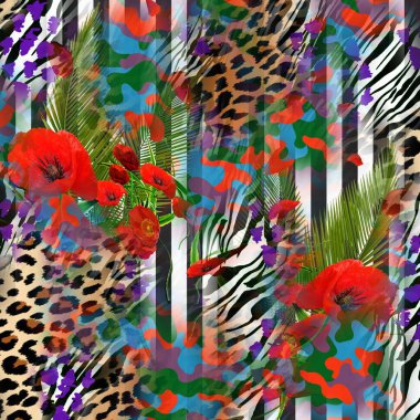 Hayvan baskısı, leopar dokusu arka plan, kamuflaj deseni