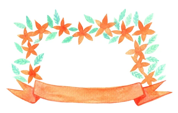 화환에는 결혼식 가을철 추수감사절 축제에 장식을 색으로 화환을 — 스톡 사진