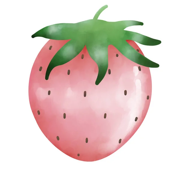 Frische Stawberry Pink Illustration Zur Dekoration Auf Food Konzept — Stockfoto