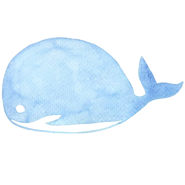 Abstraktní Velryba Akvarel Banner Ilustrace Pro Deokraci Mořský Život Letní — Stock fotografie