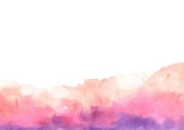 Düğün, Sevgililer Günü ve kadın konsepti dekorasyonu için pembe ve mor suluboya çerçeve arka plan.