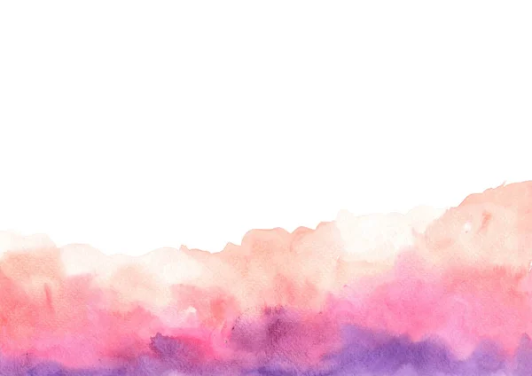 Düğün, Sevgililer Günü ve kadın konsepti dekorasyonu için pembe ve mor suluboya çerçeve arka plan.