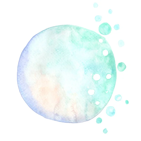 Watercolor Bubble Banner Background Decoration Aquatic Concept — Stock Photo, Image
