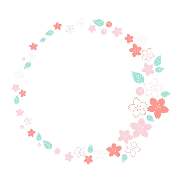 Sakura Άνθη Κερασιάς Φόντο Φύλλο Φορέα Για Διακόσμηση Την Άνοιξη — Διανυσματικό Αρχείο