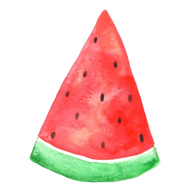 Watermelon Watercolor Illustration Decoration Food Agriculture Concept — Stockfoto
