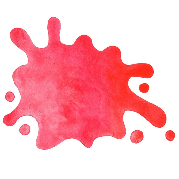 Red Color Water Splash Watercolor Banner Illustration Decoration Summer Hot — Foto de Stock