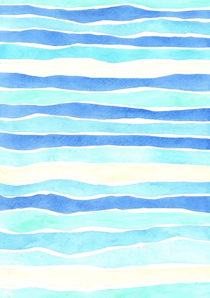 Abstract Ivory Blue Line Layer Background Watercolor Decoration Sand Beach — Φωτογραφία Αρχείου