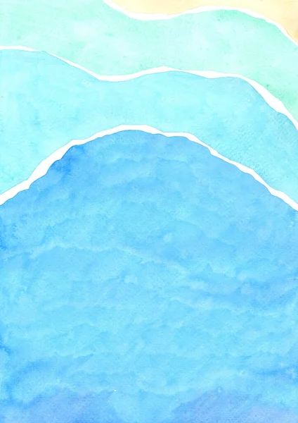 Αφηρημένη Ιβουάρ Και Μπλε Φόντο Υδατογραφία Για Διακόσμηση Άμμο Παραλία — Φωτογραφία Αρχείου
