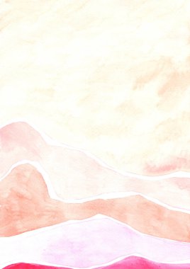 Sevgililer gününde dekorasyon için pembe ve mor katmanlı suluboya arka plan, tatlı, düğün etkinliği ve fırın.