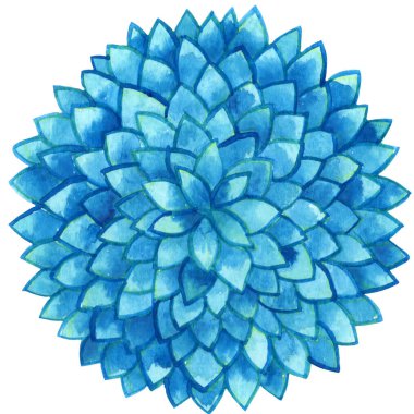 Arazi ve doğa konsepti üzerine süsleme için ağaç suluboya çalısı.