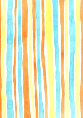 Yellow, orange and blue watercolor abstract background for decoration on summer and tropical party concept.