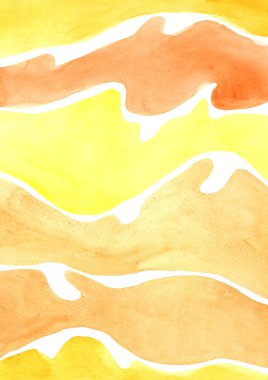 Sonbahar ve yaz aylarında süsleme için sarı ve turuncu suluboya arka plan.