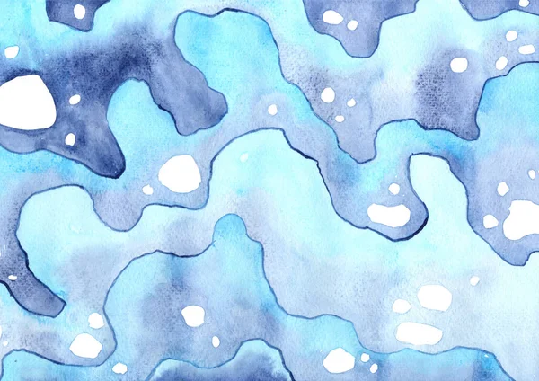 Abstract Water Wave Watercolor Background Decoration Ocean Aquatic — ストック写真