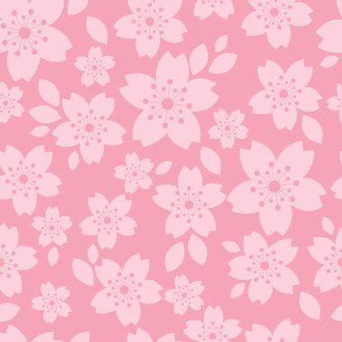 Sakura flower, Cherry blossom flower seamless pattern vector for decoration on spring season and hanami festival.