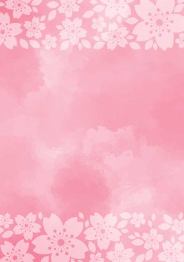 Sakura çiçeği, kiraz çiçeği bahar mevsiminde dekorasyon için çerçeve vektörü ve Hanami festivali.