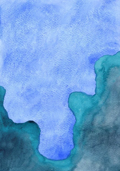 Blue and marine blue watercolor background for decoration on marine life, ocean and aquatic concept.