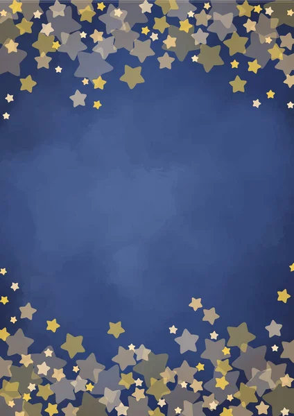 Gece Gökyüzünde Parlayan Yıldız Çerçevesi Gece Dekorasyonu Için Kış Partisi — Stok Vektör