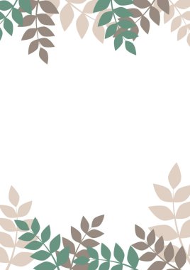 Bahçe ve doğal konsept dekorasyonu için soyut yaprak demeti.