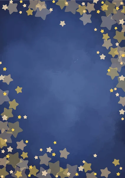 Сяюча Зоряна Рама Нічному Небі Прикраси Нічній Зимовій Вечірці Різдвяних — стоковий вектор