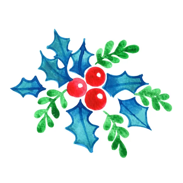 Φύλλα Φύλλα Φτέρης Και Νερομπογιές Για Διακόσμηση Χριστουγεννιάτικες Γιορτές — Φωτογραφία Αρχείου
